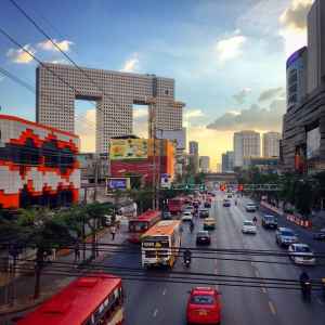 Elephant Tower in Bangkok Thailand Sehenswürdigkeiten