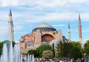 Blick auf die Hagia Sophia in Sitanbul
