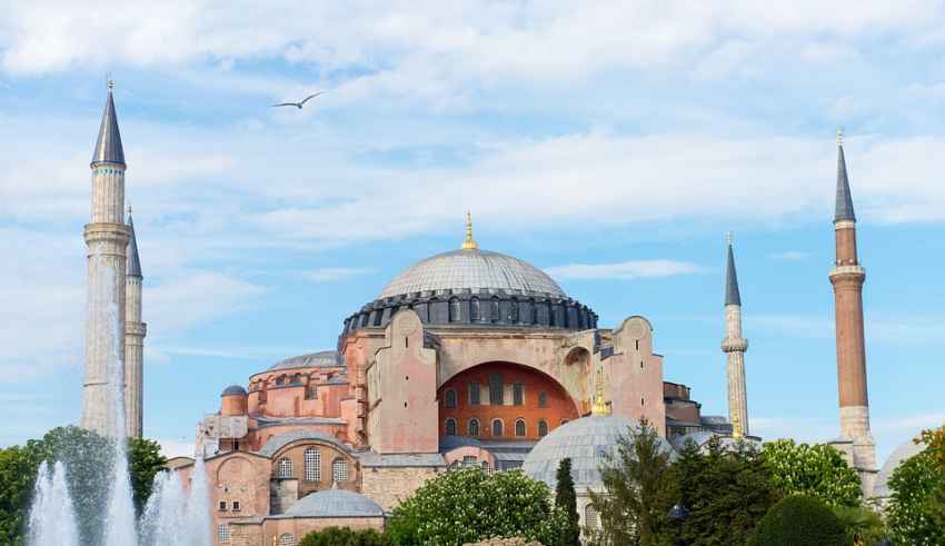Blick auf die Hagia Sophia in Sitanbul